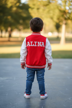 Giacca da baseball per bambini con nome e numero