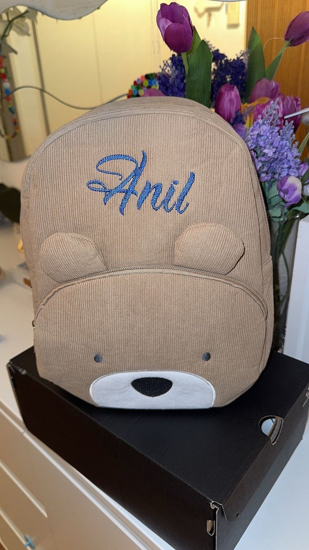 Kinderrucksack mit gesticktem Namen – Bär