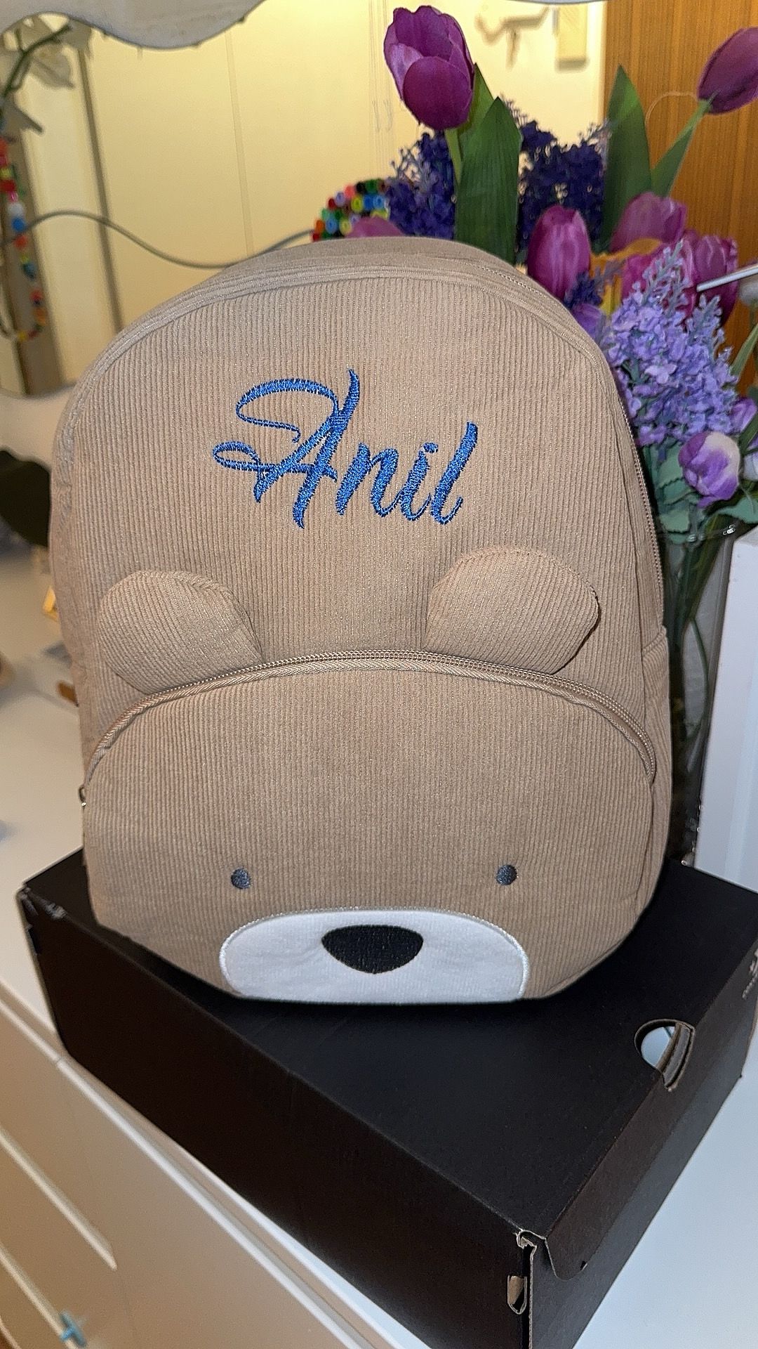 Kinderrucksack mit gesticktem Namen – Bär